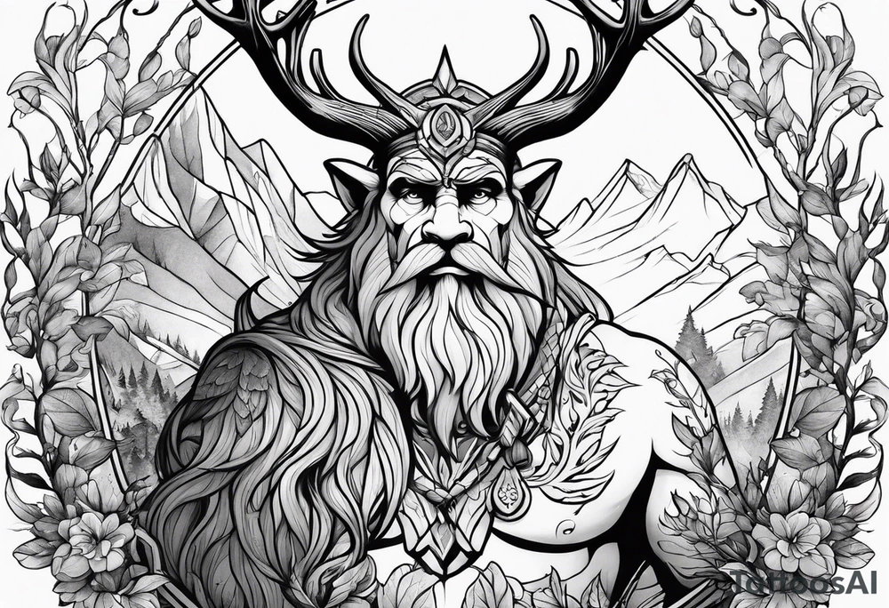 Russian leshy tattoo idea