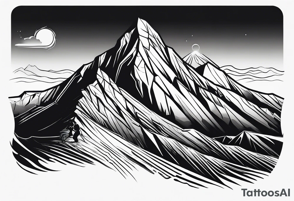 mountain climber tattoo idea