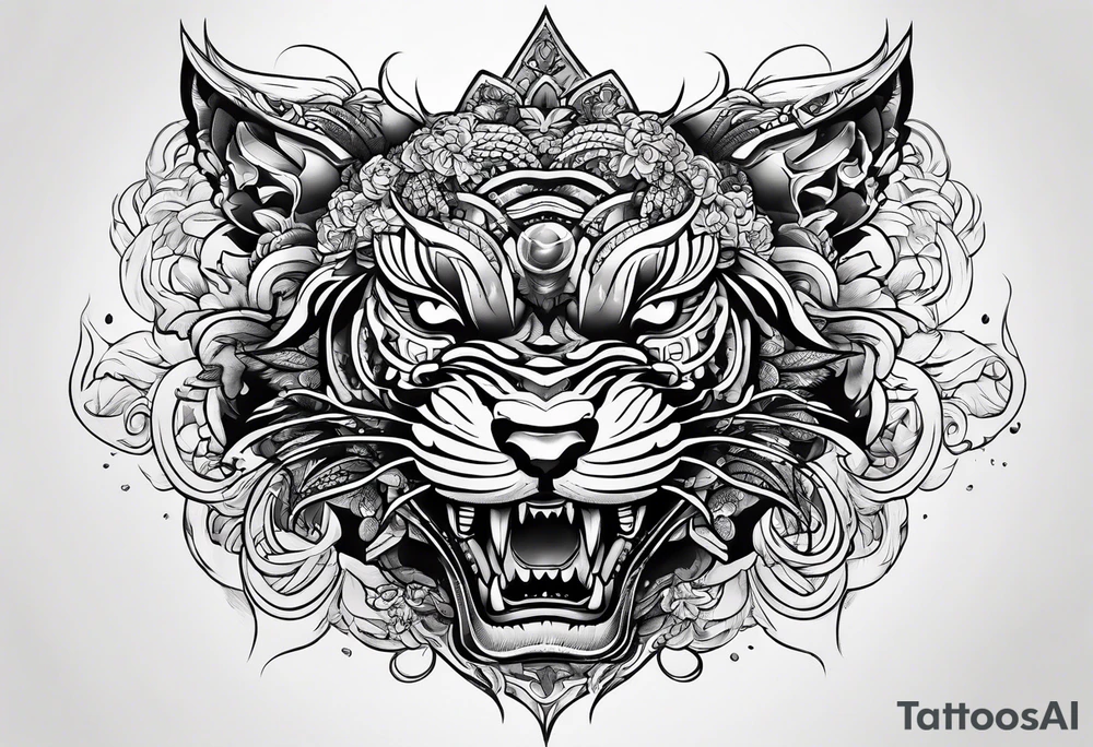 thick water neojapanese tattoo idea