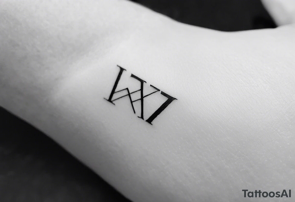 Roman numerals Birth date tatto on wrist Birth date is 27-06-2005 tattoo idea