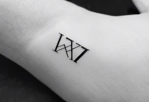 Roman numerals Birth date tatto on wrist Birth date is 27-06-2005 tattoo idea