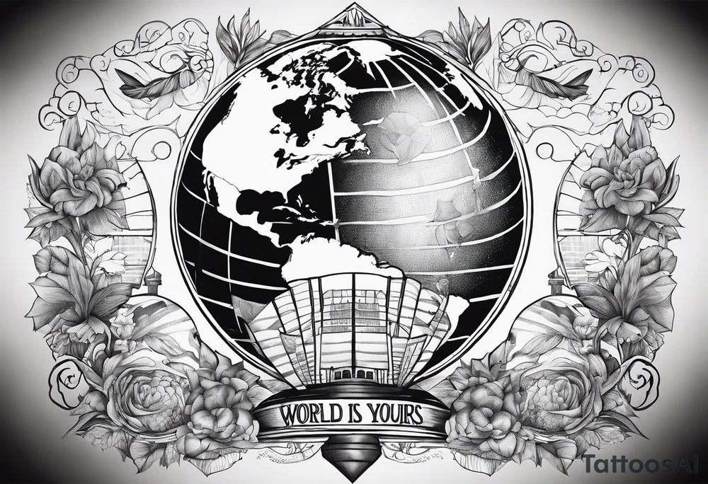 The world is yours tattoo idea