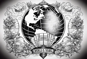 The world is yours tattoo idea