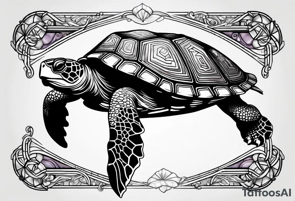 a majestic turtle tattoo idea