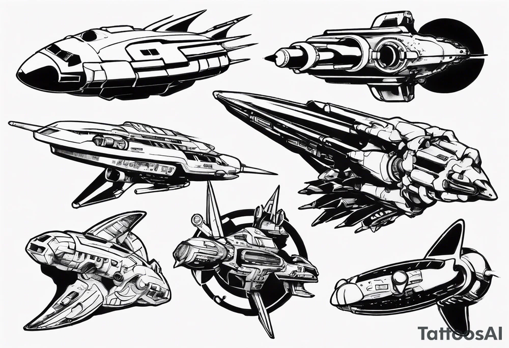 Cowboy Bebop spaceship tattoo idea