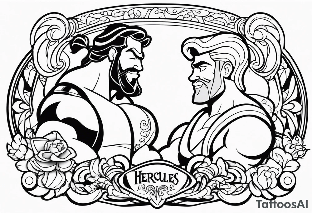 Disneys Hercules and Meg tattoo idea