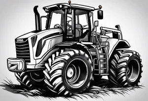 heavy equipment, construction, dad memorial, farm tattoo idea