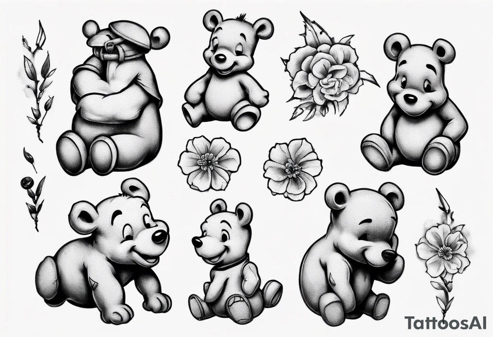 Small tattoo Winnie the poo tattoo idea