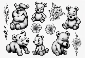 Small tattoo Winnie the poo tattoo idea