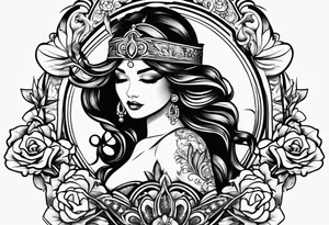 digital time style numbers 77:77 tattoo idea