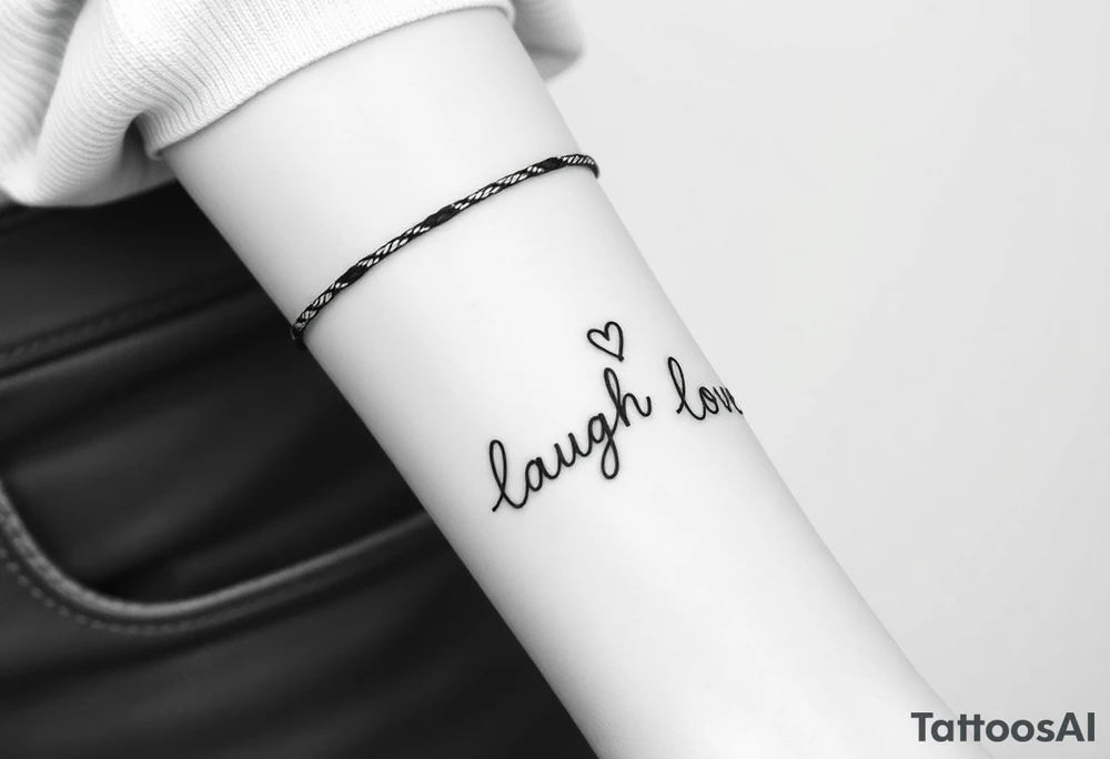 Live laugh love tattoo thats a bracelet tattoo idea