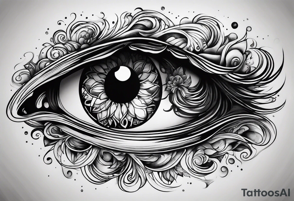 psychedelic black hole tattoo idea