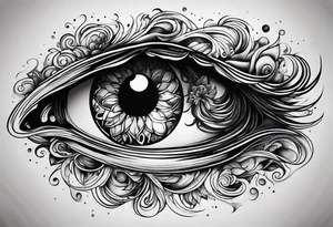 psychedelic black hole tattoo idea