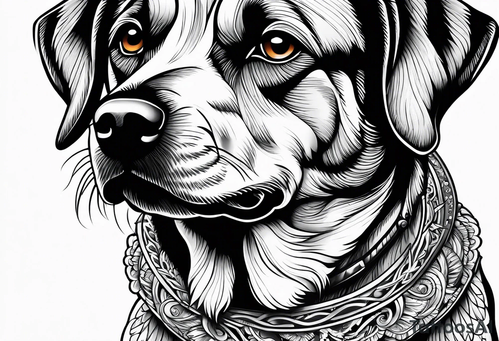 Dog passed away tattoo idea