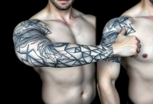 sea ​​patterns tattoo idea