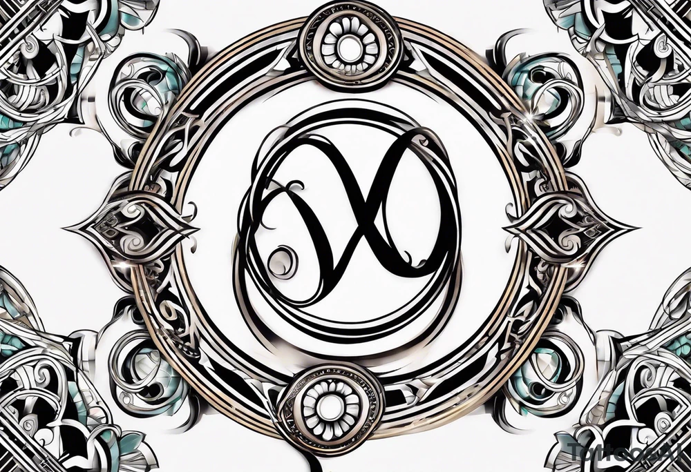 Infinity symbol with Roman numbers tattoo idea