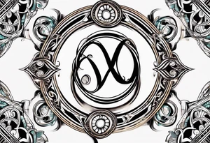 Infinity symbol with Roman numbers tattoo idea