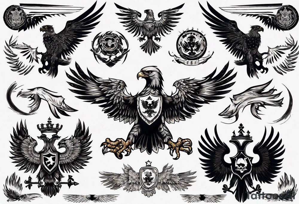 russian eagle tattoo idea