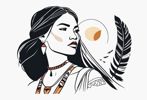 Pocahontas Modern tattoo idea
