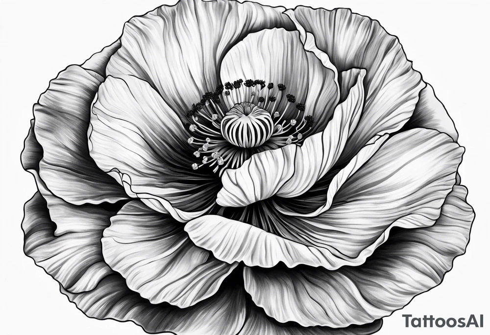 Poppy flower shoulder tattoo idea