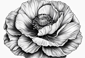 Poppy flower shoulder tattoo idea