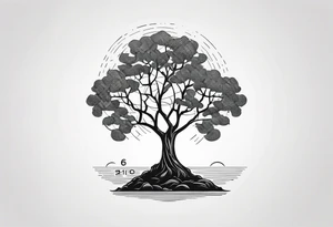 Hong Kong CityU tree with number 6 carved in it tattoo idea