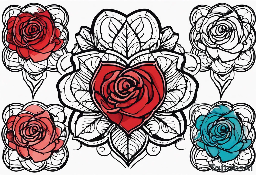 Leuchtturm Stacheldraht Rosen Herz tattoo idea