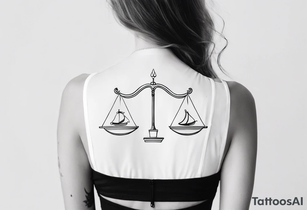 A small fine line combining the Virgo and libra tattoo idea A small fine line combining the Virgo and libra tattoo idea