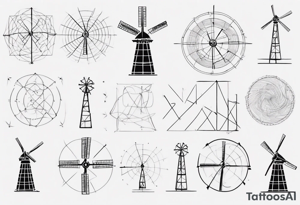 Friendship graph mathematically correct with a prime knot 6,1, dutch windmill graph tattoo idea
