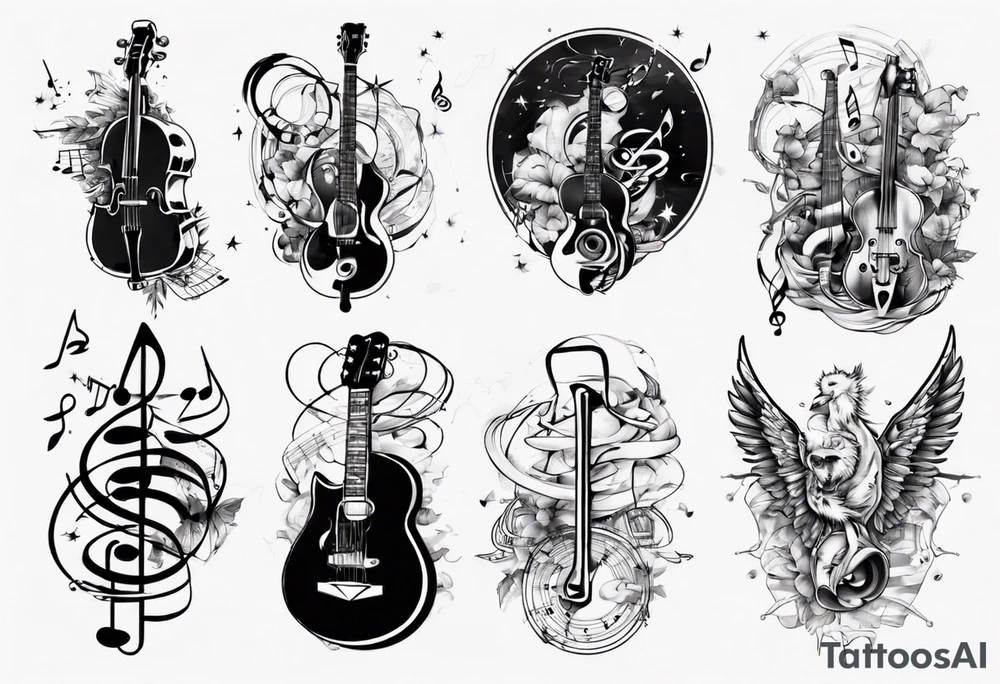 music combined with science tattoo idea