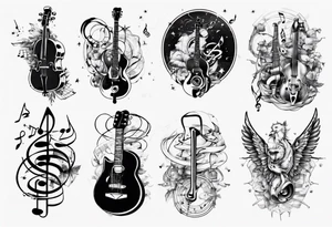 music combined with science tattoo idea