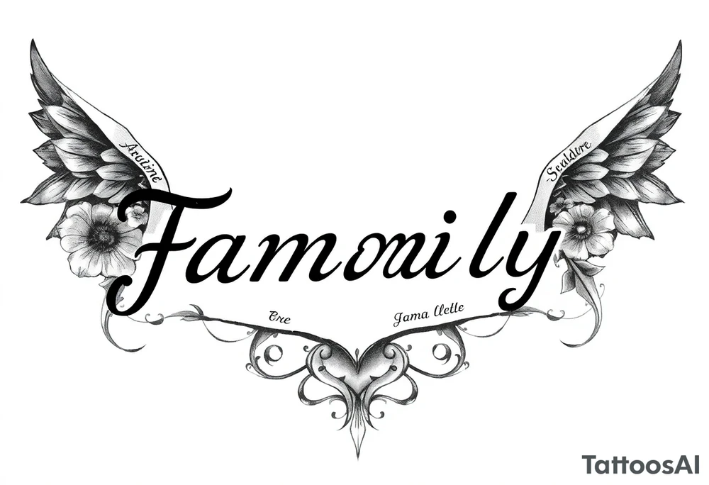 Tattoo for my family with names tattoo idea