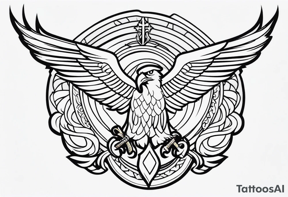 Albanian eagle Christian catholic tattoo idea