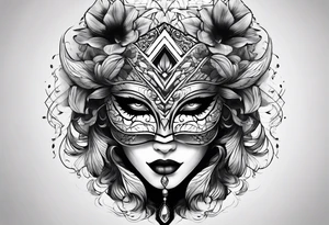 Hiding behind a mask men tattoo idea