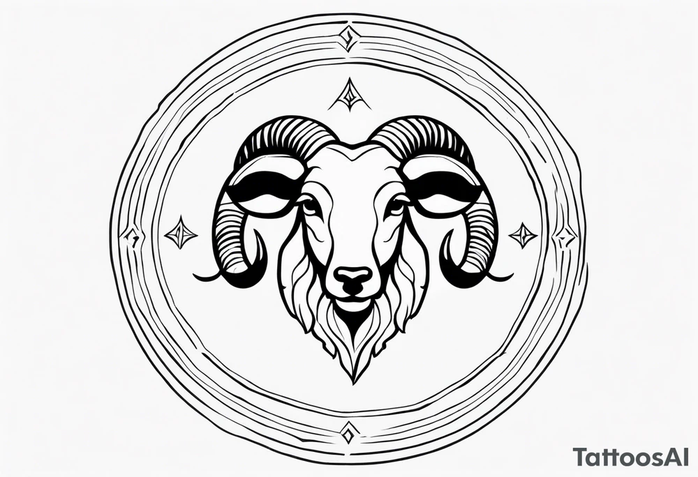 aries zodiac symbols tattoo idea