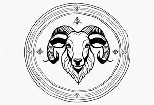 aries zodiac symbols tattoo idea