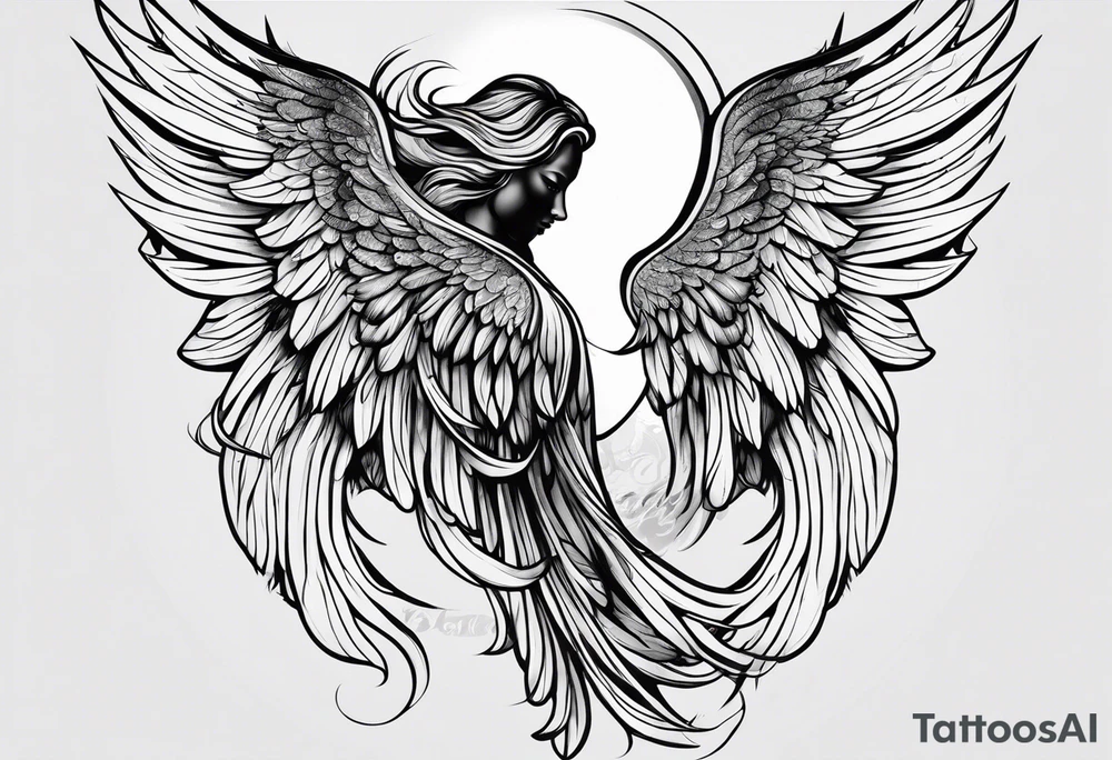 Angel wings tattoo idea