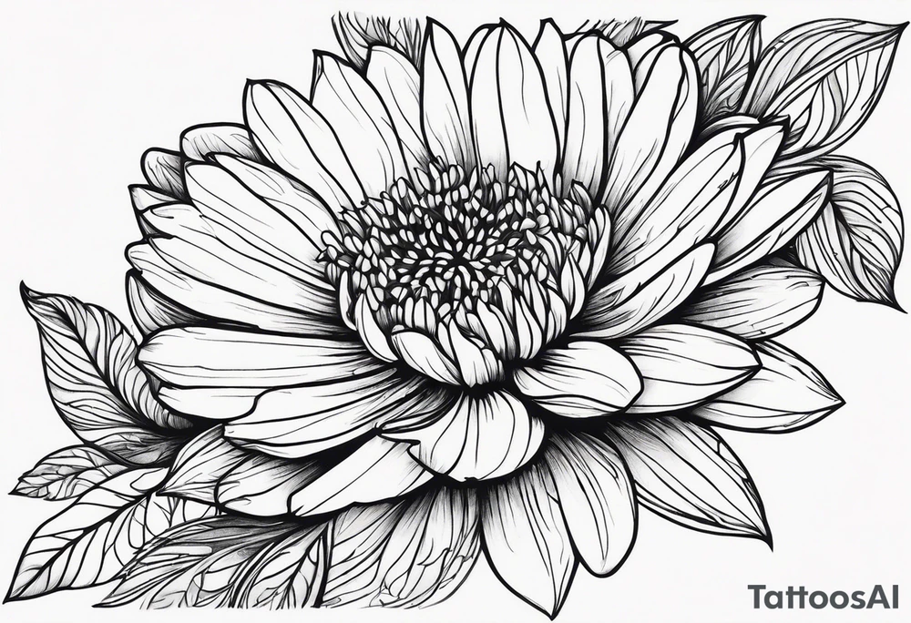 Aster flower, romans 8:18 tattoo idea