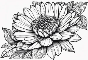 Aster flower, romans 8:18 tattoo idea