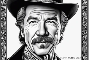 inspired by “A Tall Handsome Stranger” by Marty Robbins tattoo idea