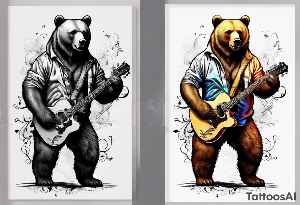 Dancing bear tattoo idea