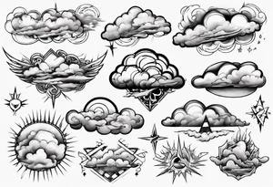 clouds challenge tattoo idea