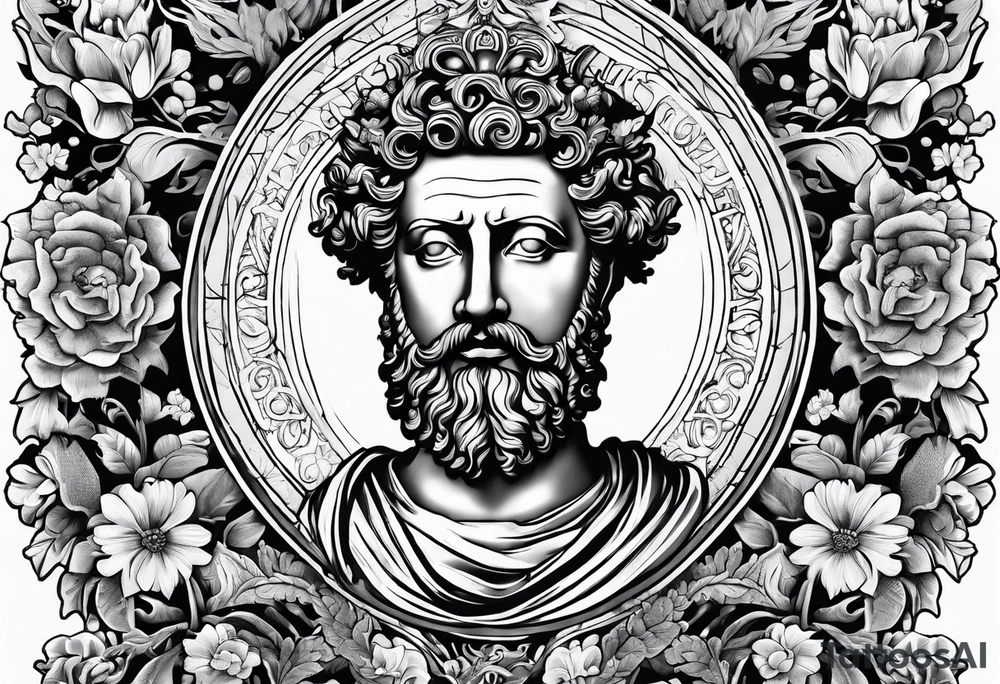Marcus aurelius bust tattoo idea