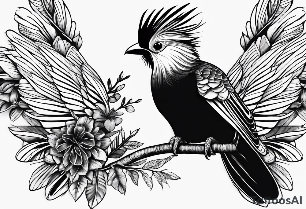 Turaco bird tattoo idea