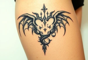 Something representing madness amd genius, good and evil, light and dark, curses and girly tattoo idea