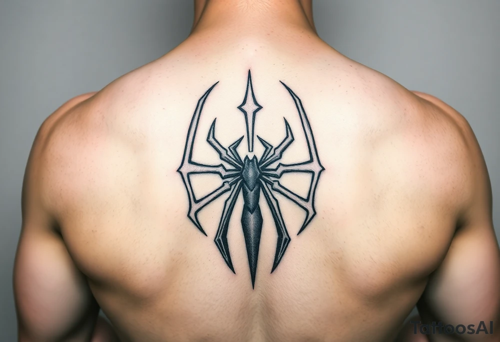 Ambigram of “star wars” and spiderman tattoo idea
