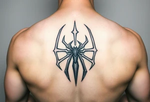 Ambigram of “star wars” and spiderman tattoo idea