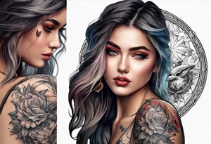 Half moon tattoo idea