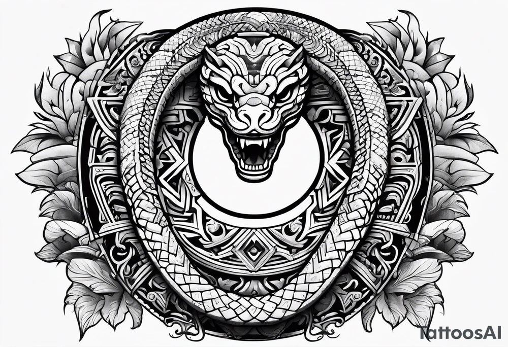 Aztec snake tattoo idea