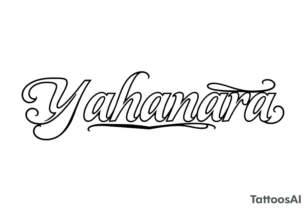 Name YAHANARA tattoo idea